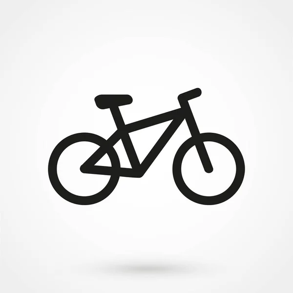 Fahrrad-Ikone ein schlichter Stil auf weißem Hintergrund — Stockvektor