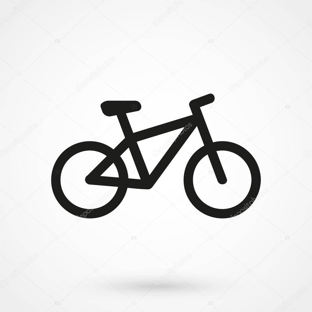 Bike icon a simple style on a white background