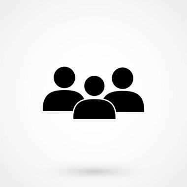 Beyaz bir arka plan üzerinde mobil grup simgesi basit tasarım. Vektör çizim