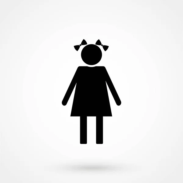 Frau Symbol einfaches Design auf weißem Hintergrund. Vektorillustration — Stockvektor