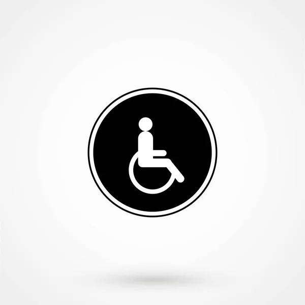 Disabled Handicap Icono diseño simple sobre un fondo blanco. Ilustración vectorial — Archivo Imágenes Vectoriales