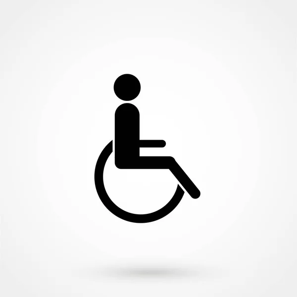 Disabled Handicap Icono diseño simple sobre un fondo blanco. Ilustración vectorial — Vector de stock