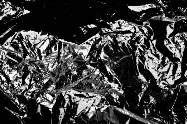 Abstract black and white polyethylene