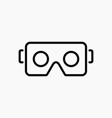 VR gözlük / smartphone için kulaklık illüstrasyon vektör