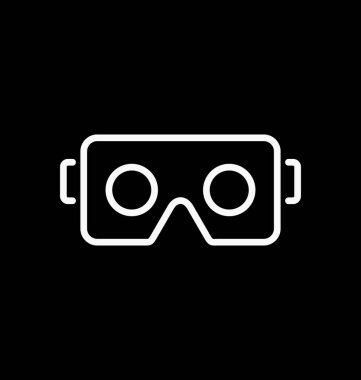 VR gözlük / smartphone için kulaklık illüstrasyon vektör