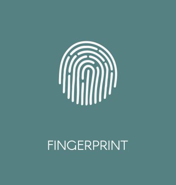 parmak izi ikonu vektör illüstrasyonu 
