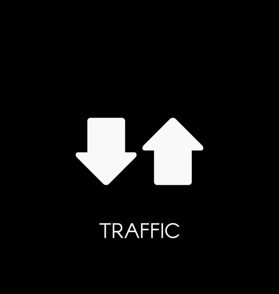 Ilustração do vetor do ícone do tráfego de Internet — Vetor de Stock