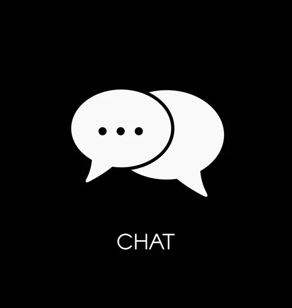 Chat and messaging icon flat vector illustration — Stock Vector