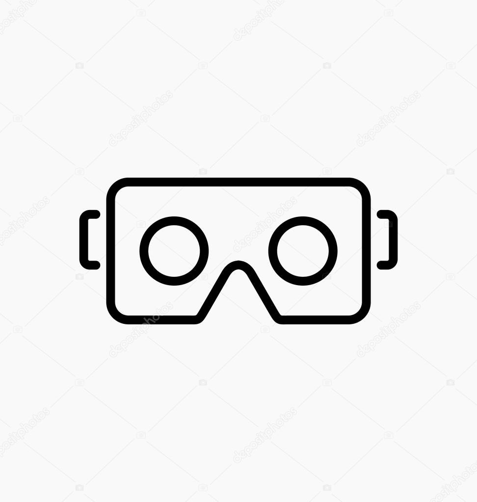 VR glasses / headset for smartphone vector illustration.