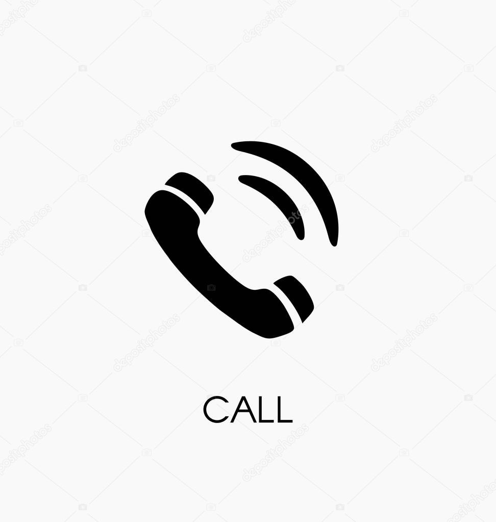 Phone call  icon vector illustration. Telephone symbol