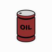 Ropy barel ikonu vektorové ilustrace pro cenu ropy prognózy prese