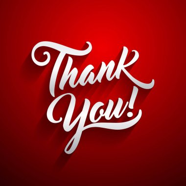 Teşekkür ederim güzel metin vektör çizim yazı. Teşekkür ederiz! sunuyu slayt için tebrik kartı