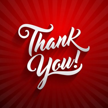 Teşekkür ederim güzel metin vektör çizim yazı. Teşekkür ederiz! sunuyu slayt için tebrik kartı