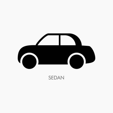 Araba vücut türü vektör çizim simgesi