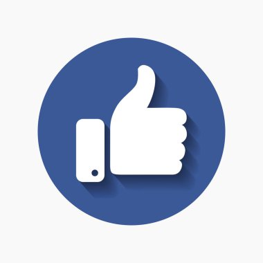 Thumb up symbol, finger up icon vector illustration clipart