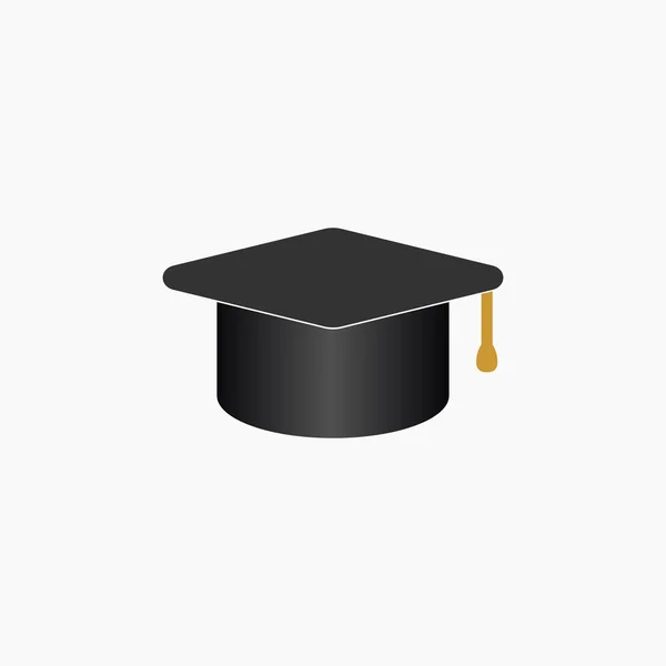 Educación, gorra de graduación / sombrero icono ilustración vector simple — Archivo Imágenes Vectoriales