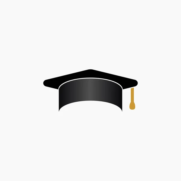 Educación, gorra de graduación / sombrero icono ilustración vector simple — Archivo Imágenes Vectoriales