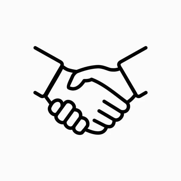 Handdruk pictogram eenvoudige vectorillustratie. Deal of partner eens — Stockvector