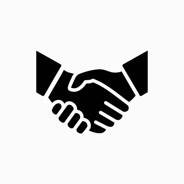 Handshake-Symbol einfache Vektorillustration. Deal oder Partner einigen sich — Stockvektor