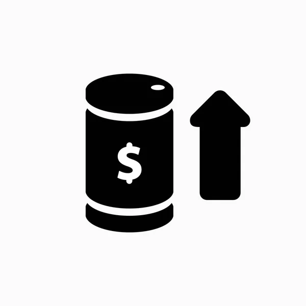 Oil barrel icon vector illustration for oil price forecast prese — Stock Vector