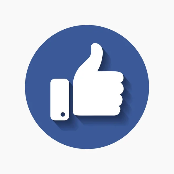 Thumb up símbolo, dedo para cima ícone vetor ilustração —  Vetores de Stock