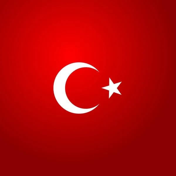 Turchia bandiera vettoriale di colore illustrazione — Vettoriale Stock