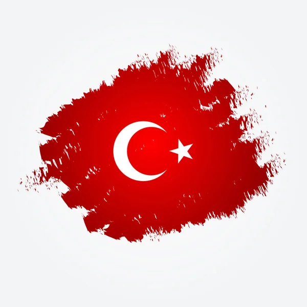 Türkei Flagge Farbe Vektor Illustration — Stockvektor