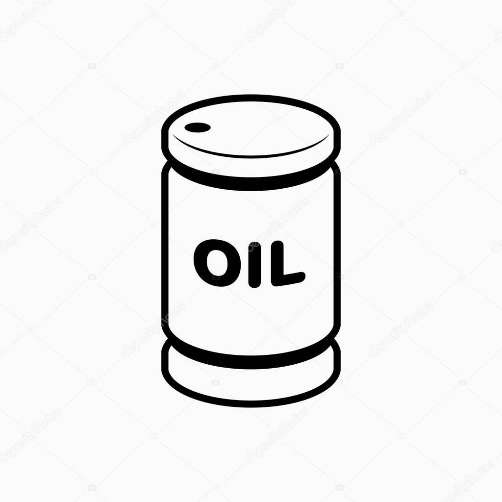 Oil barrel icon vector illustration for oil price forecast prese