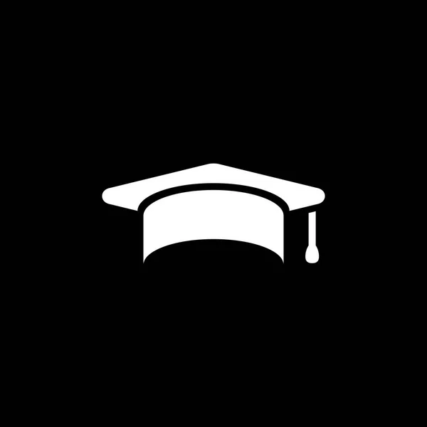 Educação, ícone de boné / chapéu de graduação ilustração vetorial simples —  Vetores de Stock