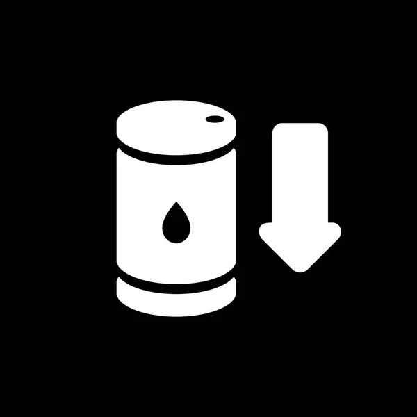 Illustration vectorielle de l'icône du baril de pétrole pour la prévision du prix du pétrole — Image vectorielle