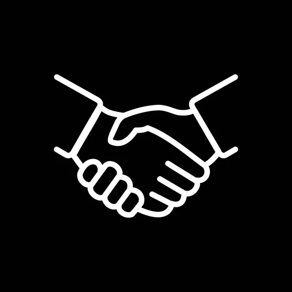 Handshake ikona ilustracja wektorowa proste. Ofertę lub partner zgadza się — Wektor stockowy