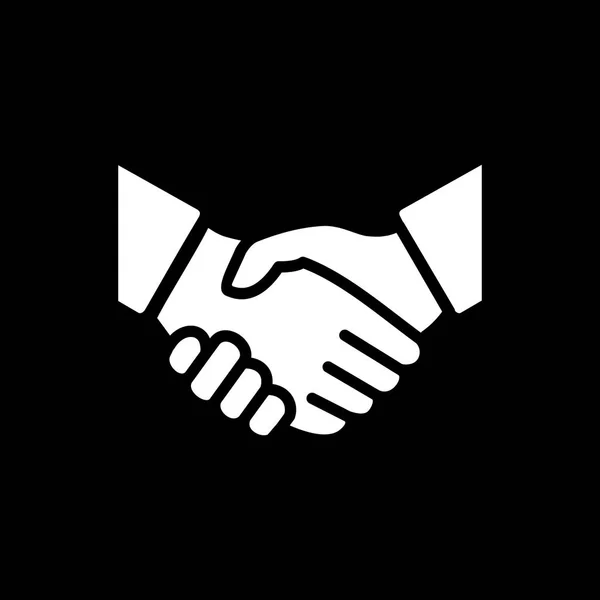 Handshake ikona ilustracja wektorowa proste. Ofertę lub partner zgadza się — Wektor stockowy