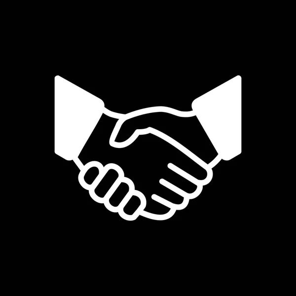 Handshake-Symbol einfache Vektorillustration. Deal oder Partner einigen sich — Stockvektor