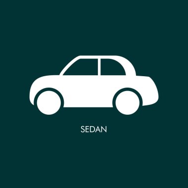 Araba vücut tipi vektör düz stil illüstrasyon simge