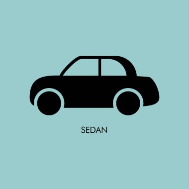 Araba vücut türü vektör çizim simgesi