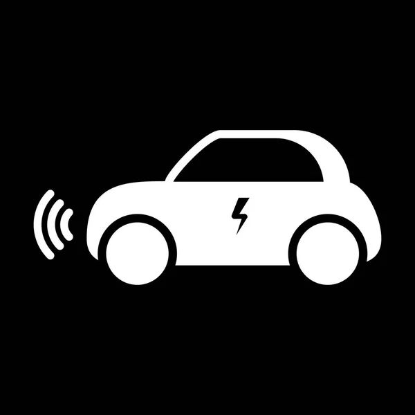 Het pictogram van de elektrische auto. vectorillustratie. E-auto teken — Stockvector