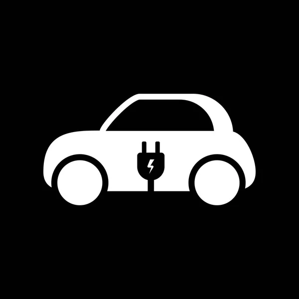 Icona dell'auto elettrica. illustrazione vettoriale. E-car segno — Vettoriale Stock