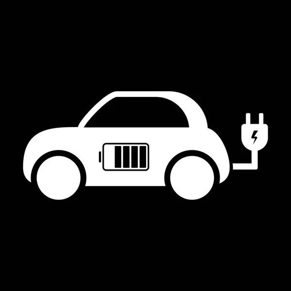 Icona dell'auto elettrica. illustrazione vettoriale. E-car segno — Vettoriale Stock