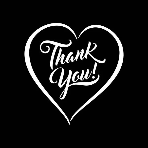 Thank you beautiful lettering text vector illustration. Thank You! — Stock Vector