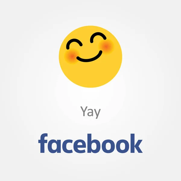 Baku, Azerbaijan - 14 April 2017: Tombol baru seperti Facebook. Emoji. Citra penyuntingan - Stok Vektor