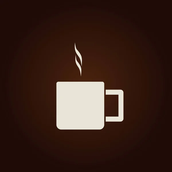 Tasse à café vecteur icône plate. Tasse à thé — Image vectorielle