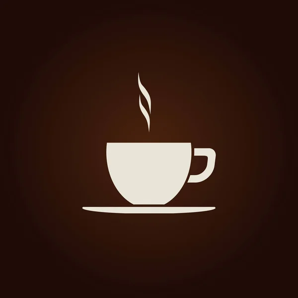 Kahve fincanı vektör düz simgesi. Çay bardağı — Stok Vektör