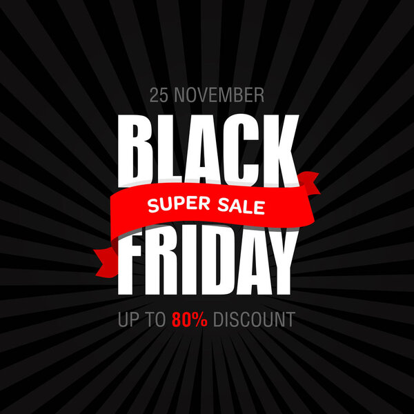 Black Friday sale inscription best design template. Black Friday