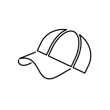 Cap simgesi. Plaj ve tatil simge vektör çizim