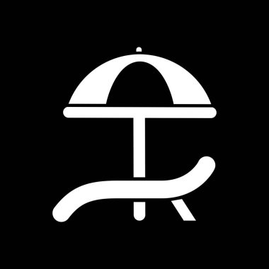 Plaj sandalye simge. Plaj ve tatil simge vektör çizim