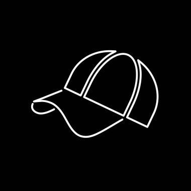 Cap simgesi. Plaj ve tatil simge vektör çizim