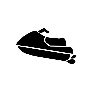 Su scooter simgesi. Plaj ve tatil simge vektör çizim