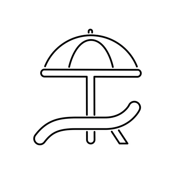 Icona della sedia da spiaggia. Illustrazione vettoriale icona spiaggia e vacanza — Vettoriale Stock