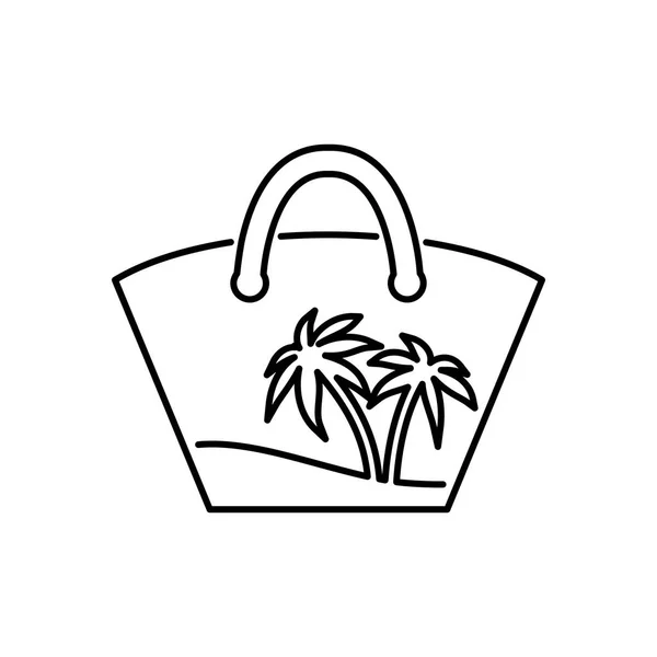 Icône sac de plage. Illustration vectorielle icône plage et vacances — Image vectorielle