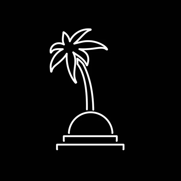 Icona delle palme. Illustrazione vettoriale icona spiaggia e vacanza — Vettoriale Stock